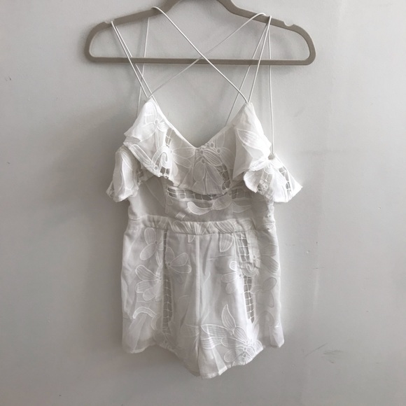 NWT Peppermayo White Lace Romper - Picture 3 of 7
